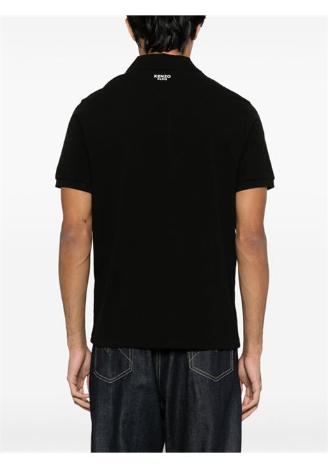 Black logo-embroidered polo shirt Kenzo - uomo KENZO | FF55PO5424PU99J