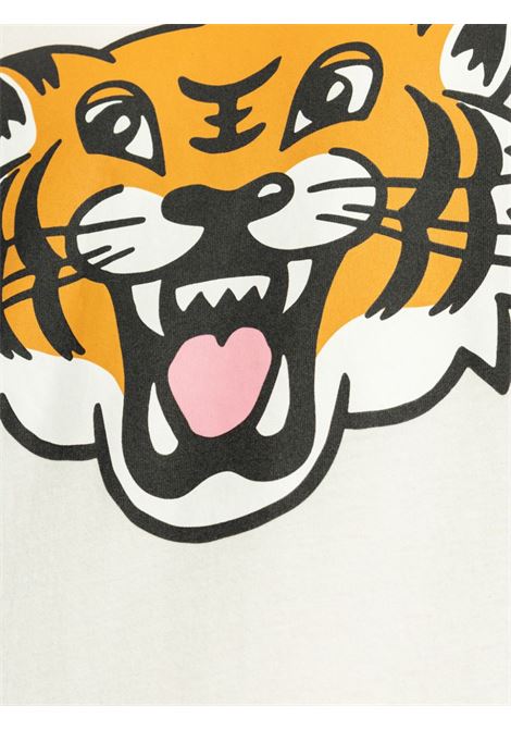 T-shirt Happy Tiger in bianco Kenzo - uomo KENZO | FF55TS5334SG02