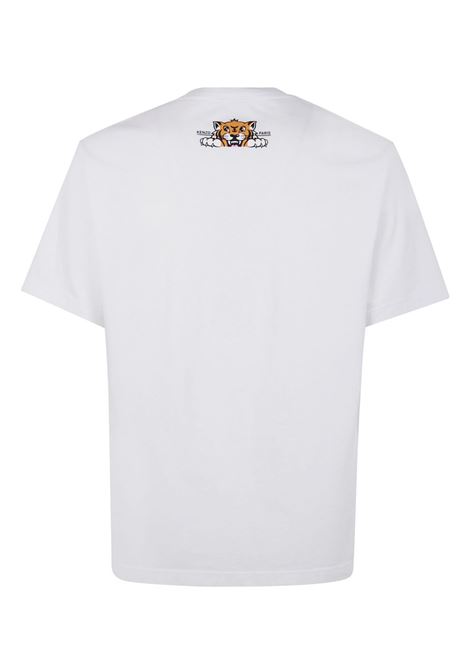 T-shirt Happy Tiger in bianco Kenzo - uomo KENZO | FF55TS5334SG02