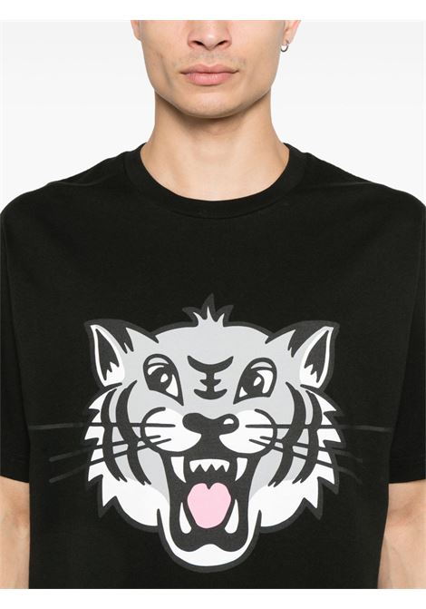 T-shirt Happy Tiger in nero Kenzo - uomo KENZO | FF55TS5334SG99J