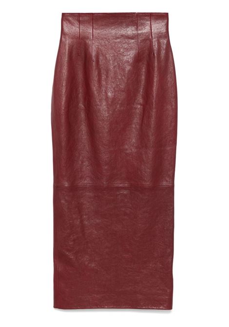 Brick red Loxley midi pencil skirt Khaite - women