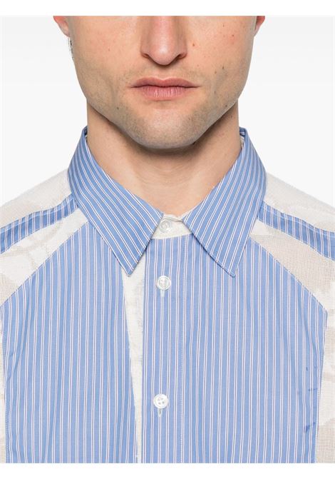 Camicia a righe in azzurro e bianco Khoki - uomo KHOKI | 25SSB03BL