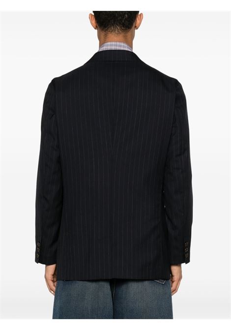 Navy blue pinstripe blazer Khoki - men KHOKI | 25SSJK02NVY