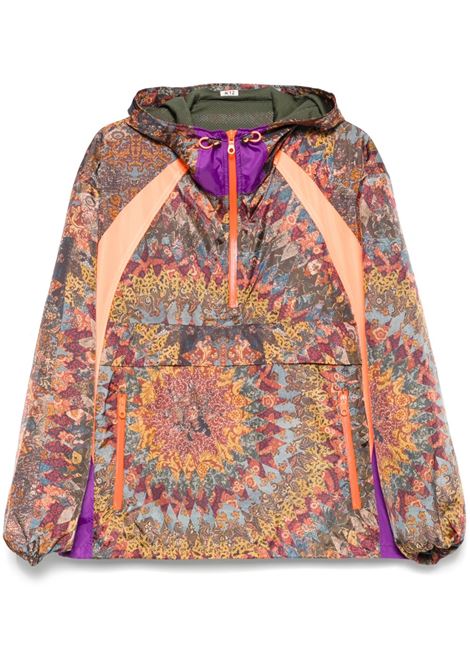 Multicolor graphic-print hoodie Khoki - men