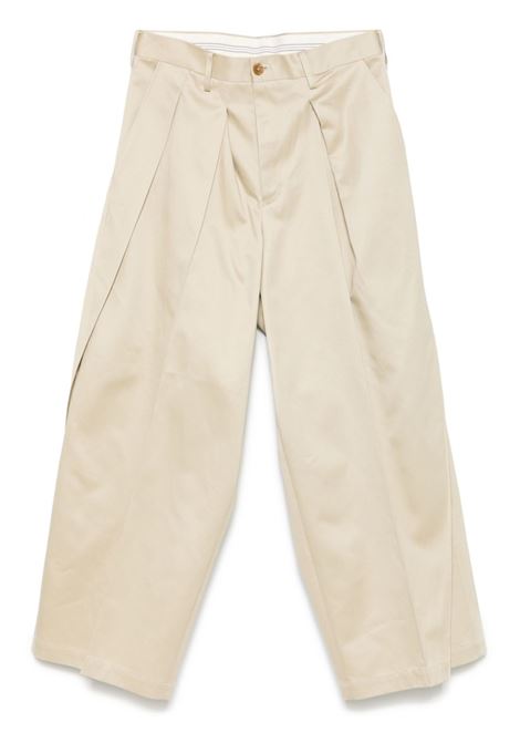 Pantaloni con pinces in beige chiaro Khoki - uomo KHOKI | 25SSP04BG