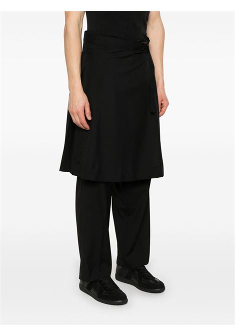 Black double-layered trousers Khoki - men KHOKI | 25SSP12BLK