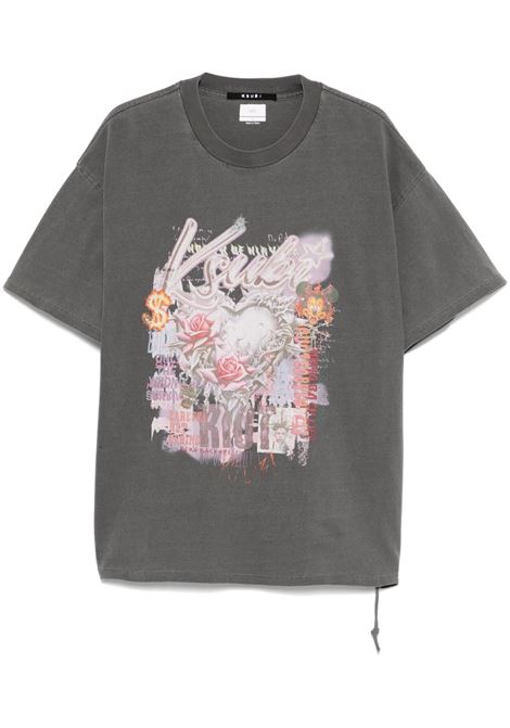 Grey printed t--shirt ksubi - men