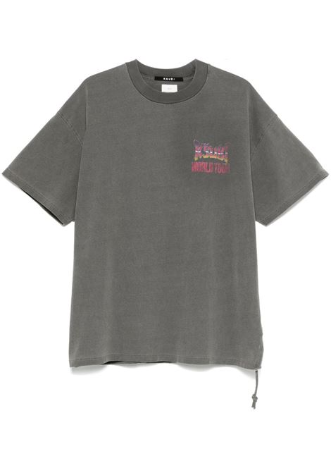 T-shirt con stampa in grigio ksubi - uomo