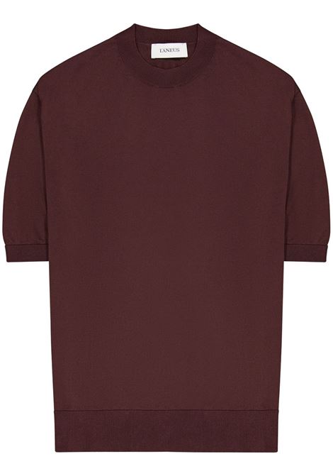 T-shirt in maglia bordeaux Laneus - uomo