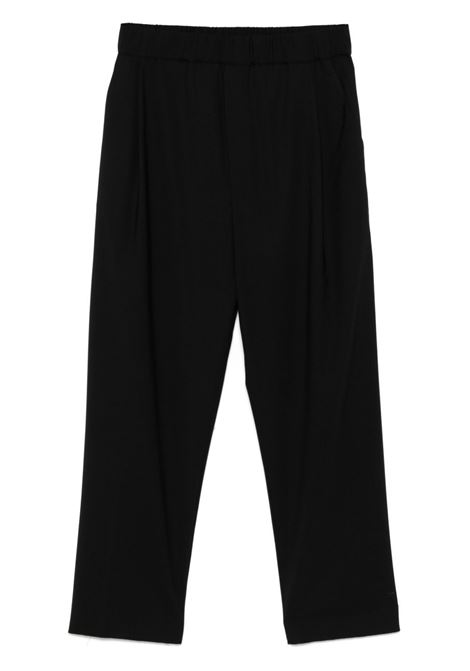 Black elastic-waist trousers Laneus - men