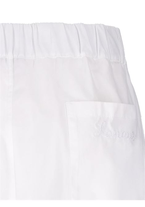 Shorts a gamba ampia in bianco Laneus - uomo LANEUS | S5LAUABE005001