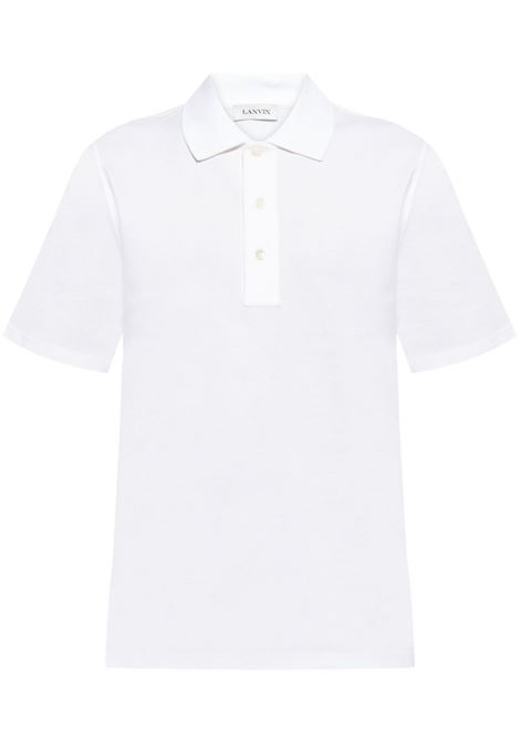 White logo-detail polo shirt Lanvin - men LANVIN | RMPL0111J01101