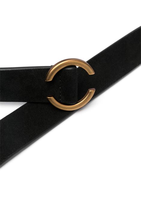 Black suede buckle belt Lardini - uomo LARDINI | CNCNT113CNA9020999