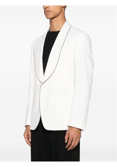 White contrasting-trim blazer Lardini - men LARDINI | ES5824EIESE64307110