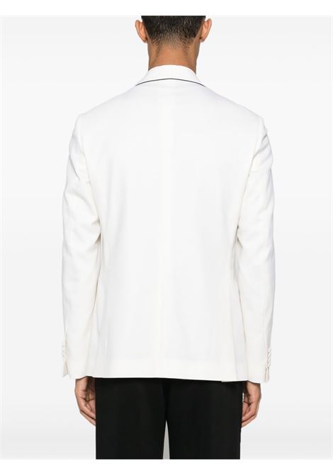 White contrasting-trim blazer Lardini - men LARDINI | ES5824EIESE64307110