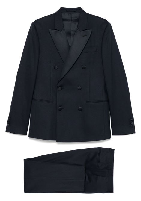 Navy blue double-breasted suit Lardini - men