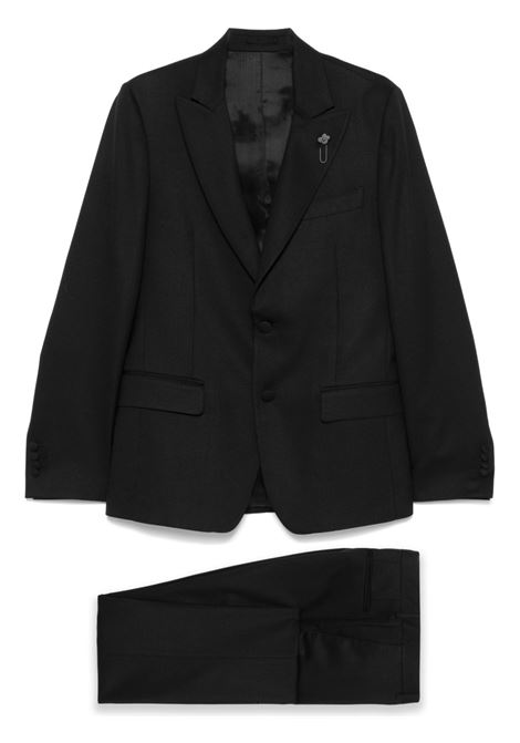 Black brooch-detail suit Lardini - men LARDINI | ES5922EIESE64307999