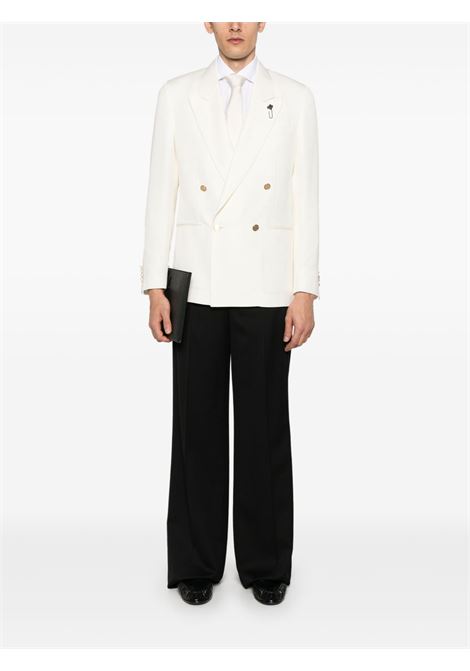 White brooch-detail blazer Lardini - men LARDINI | ES6906EHESAM64555150