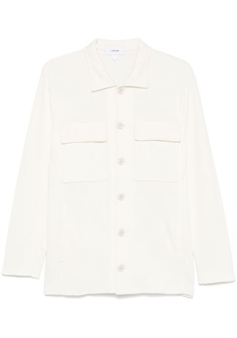 White ribbed shirt jacket Lardini - men LARDINI | ESLJM85ES64000100