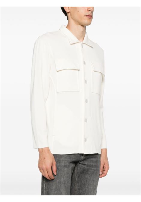 White ribbed shirt jacket Lardini - men LARDINI | ESLJM85ES64000100