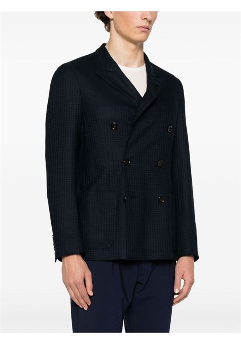 Navy blue double-breasted blazer Lardini - men LARDINI | ESLKJ6E96ESJ64040850