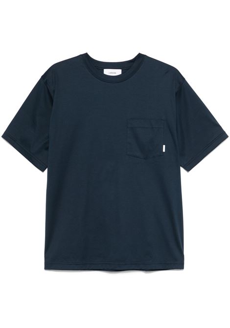 T-shirt in cotone in blu Lardini- uomo