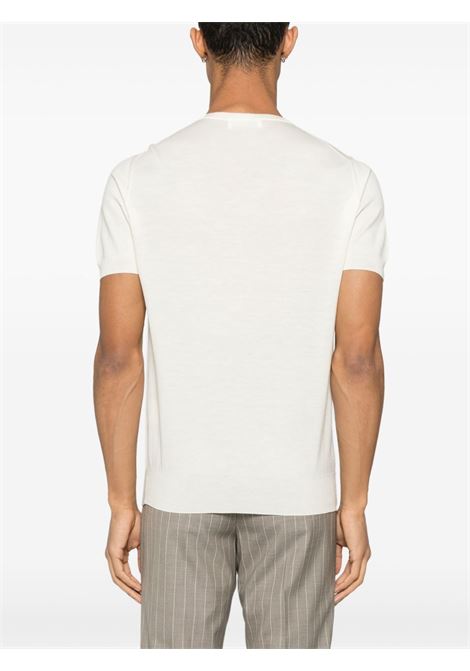 T-shirt a coste in bianco Lardini - uomo LARDINI | ESLTMC84ES64035100