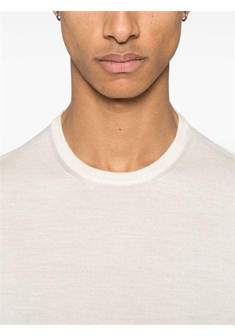 White fine-ribbed T-shirt Lardini - men LARDINI | ESLTMC84ES64035100