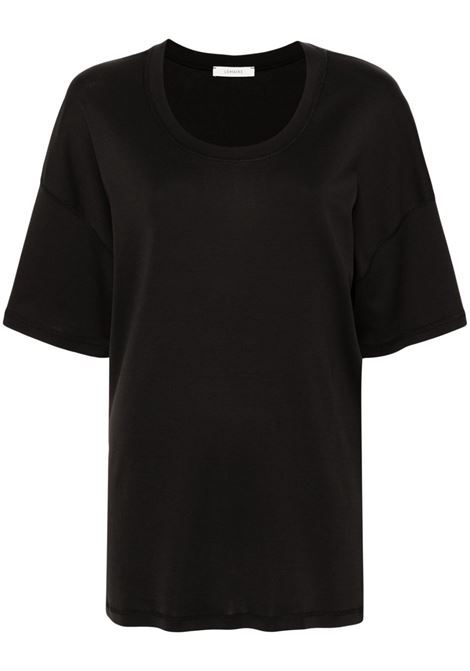 T-shirt scollo ampio in nero Lemaire - donna