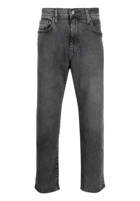 Jeans a gamba dritta con toppa con logo in nero Levi's - uomo