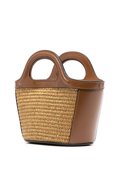 Borsa mini Tropicalia con ricamo in beige e marrone - MARNI donna MARNI | BMMP0067Q0P386000M50