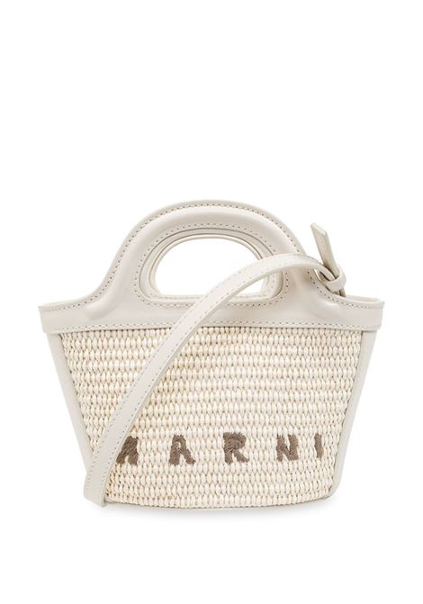 Borsa tote Tropicalia micro con ricamo in bianco Marni - donna MARNI | BMMP0067Q0P386000W12