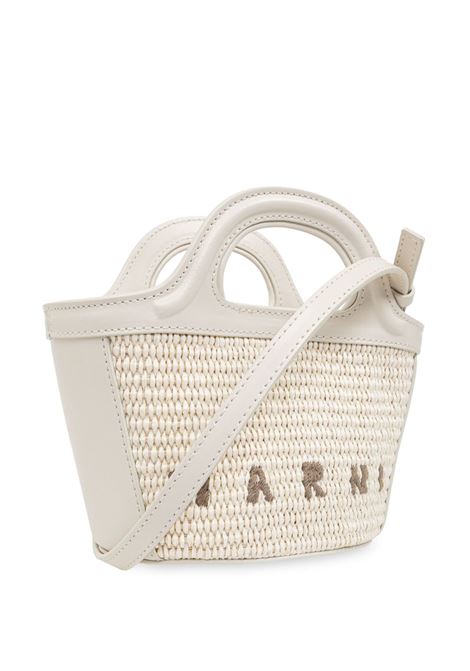 Borsa tote Tropicalia micro con ricamo in bianco Marni - donna MARNI | BMMP0067Q0P386000W12