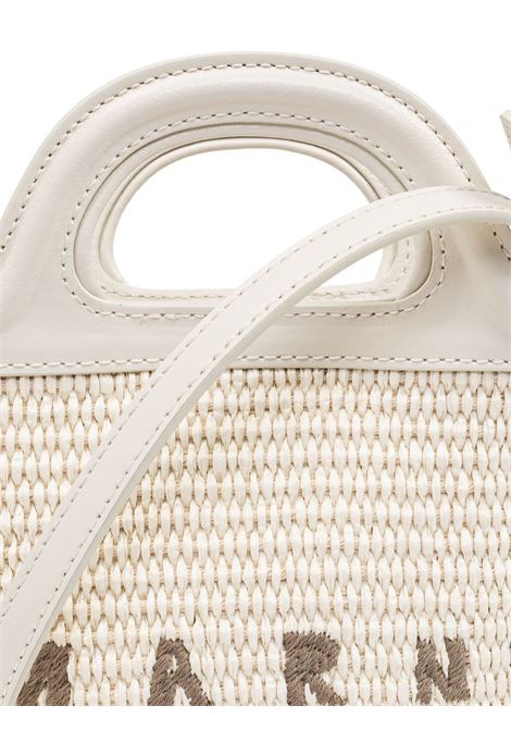 Borsa tote Tropicalia micro con ricamo in bianco Marni - donna MARNI | BMMP0067Q0P386000W12