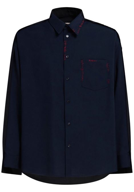 Camicia con inserti in nero -  MARNI uomo MARNI | CUMU0278QSTW83900B99