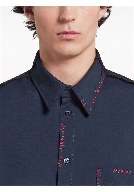 Camicia con inserti in nero -  MARNI uomo MARNI | CUMU0278QSTW83900B99