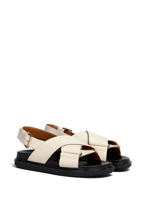 Sandali Fussbett in bianco - MARNI donna MARNI | FBMS015701P361400W11