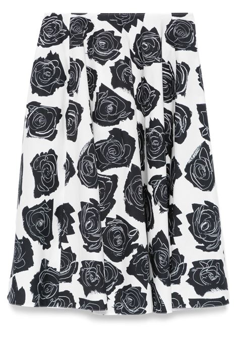 White and blue Luna floral midi skirt Marni - women