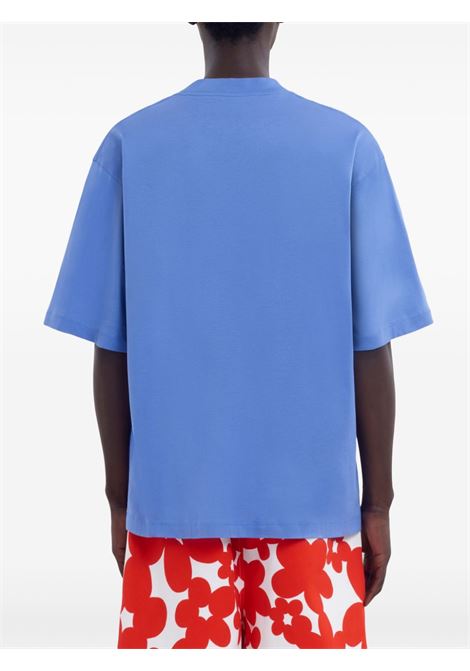 T-shirt con stampa in blu Marni - uomo MARNI | HUMU0223P1USCS87LOB26