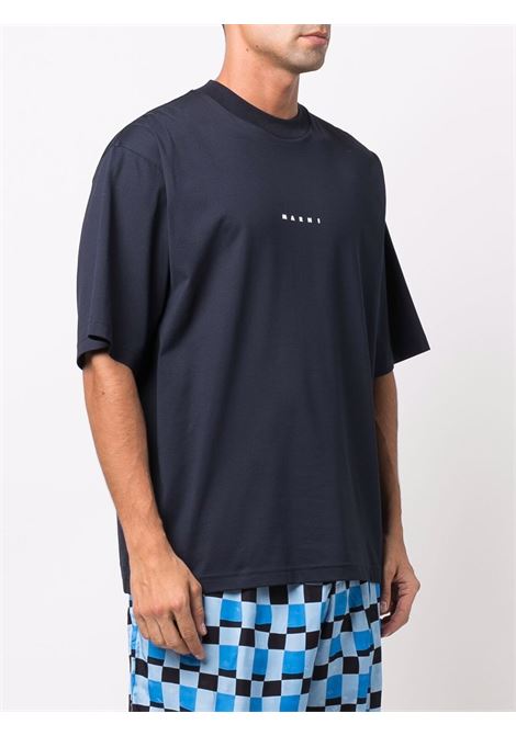 T-shirt con stampa in blu -MARNI uomo MARNI | HUMU0223P1USCS87LOB99