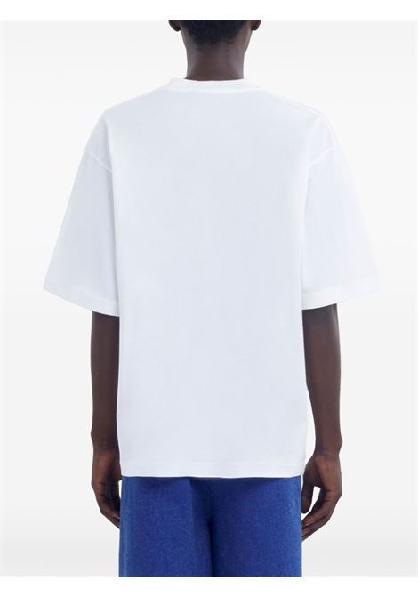 T-shirt a maniche corte in bianco Marni - uomo MARNI | HUMU0223X5UTCZ6800W01