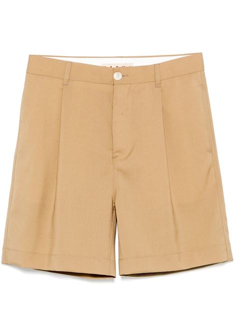 Beige virgin-wool shorts Marni - men