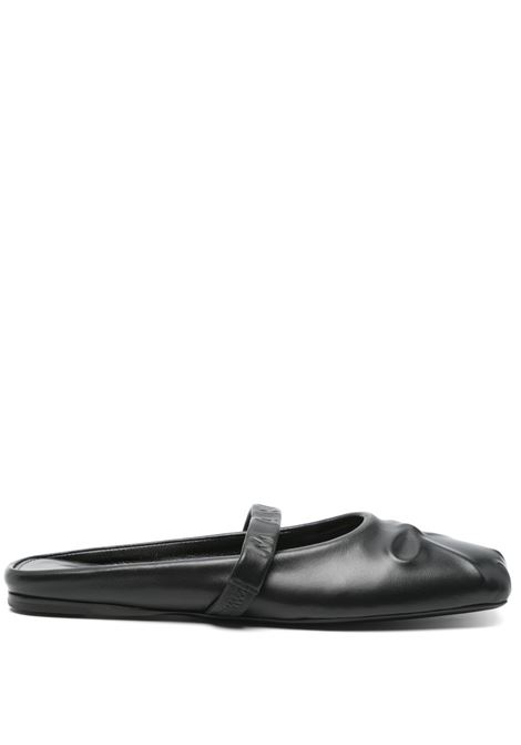 Black leather mules Marni - women