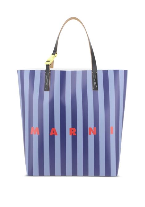 Blue striped hand bag Marni - men MARNI | SHMQ0037Q0P8210ZO886