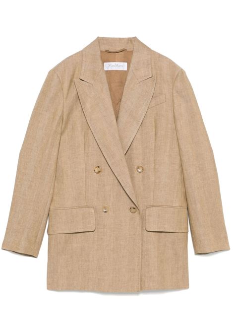 Beige gerla double-breasted blazer Maxmara - women