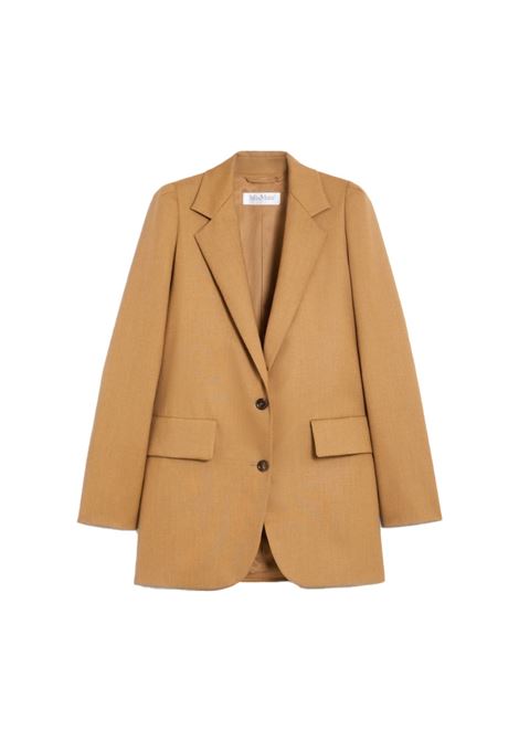 Brown kitten wool mohair and silk single breasted blazer Maxmara - women MAXMARA | Blazers | 2511041403600007