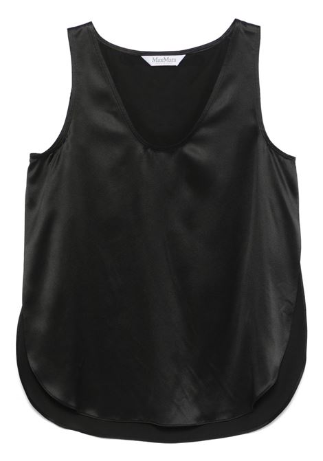 Black filly satin-finish top Maxmara - women