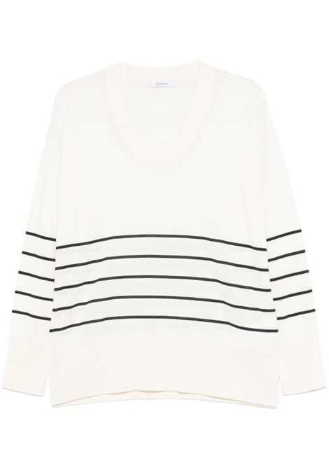 Maglione levante a righe in bianco Maxmara - donna