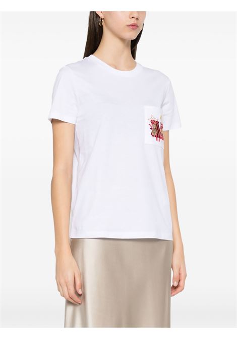 T-shirt nunzio con monogramma in bianco Maxmara - donna MAXMARA | 2511941021600004