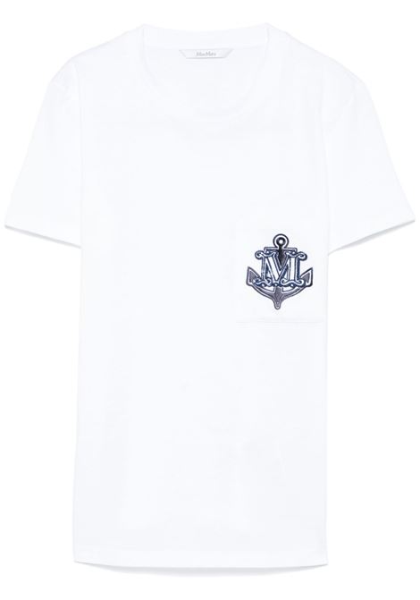 T-shirt acacia con logo in bianco Maxmara - donna